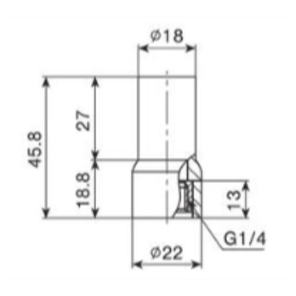 いけうちノズル用アダプター 100個セット 13A G1/4 細霧ノズル 冷やす 消毒 豚舎 畜舎 空間冷却